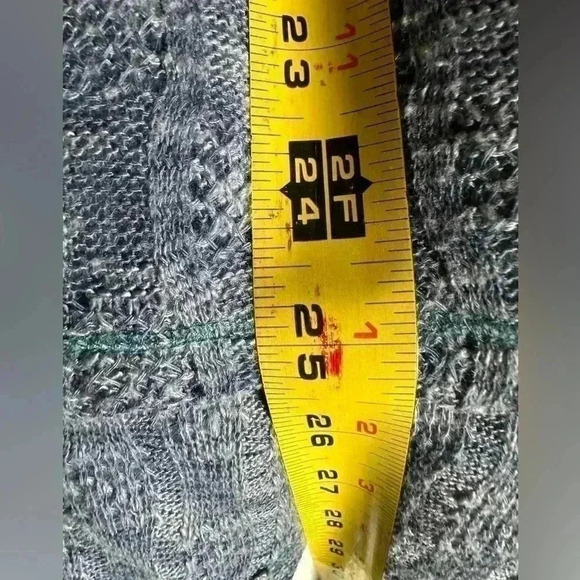 Heather blue swing sweater tank top,‎ size xl. Crochet back with flowers. - Picture 8 of 11